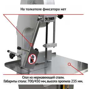 пила ленточная для мяса roal meat j280c